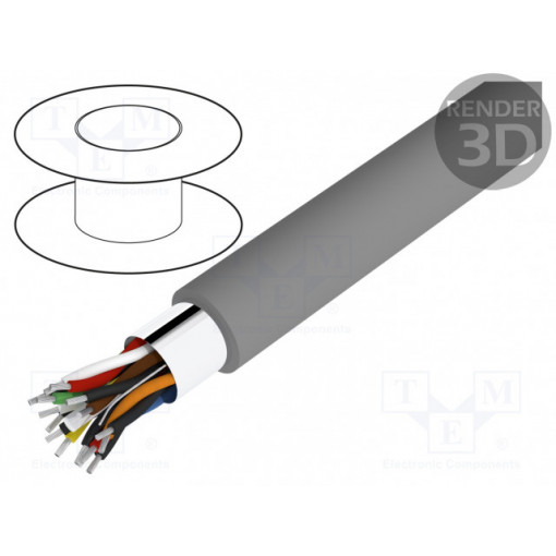 5476C SL005; Wire; Alpha Essential C&C; 6x2x24AWG; Al-PET foil; PVC; dark grey; ALPHA WIRE