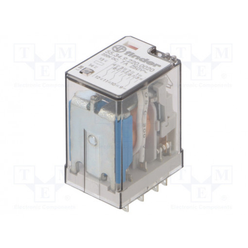 55.34.9.220.0020; Relay: electromagnetic; 4PDT; Ucoil: 220VDC; Icontacts max: 7A; FINDER