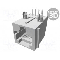5520252-4; Socket; RJ45; PIN: 8; Layout: 8p8c; THT; on PCBs; TE Connectivity