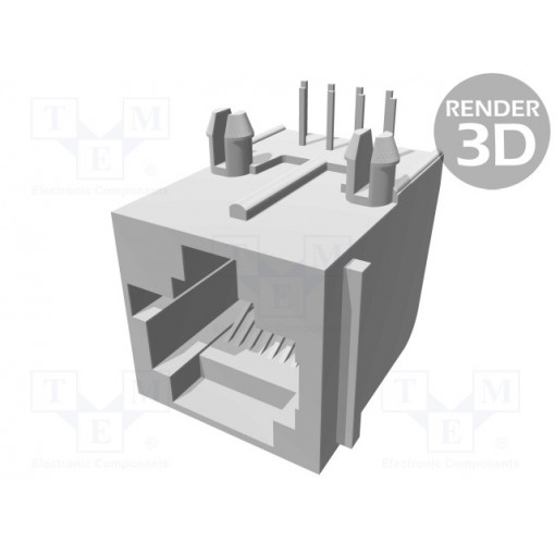 5520252-4; Socket; RJ45; PIN: 8; Layout: 8p8c; THT; on PCBs; TE Connectivity