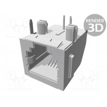 5555140-2; Socket; RJ11; PIN: 4; Cat: 3; shielded,with panel stop blockade; TE Connectivity