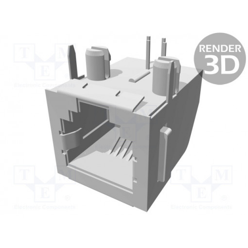 5555140-2; Socket; RJ11; PIN: 4; Cat: 3; shielded,with panel stop blockade; TE Connectivity