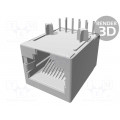 5558067-1; Socket; RJ50; PIN: 10; Cat: 3; shielded; Layout: 10p10c; THT; on PCBs; TE Connectivity 5558067-1; Socket; RJ50; PIN: 10; Cat: 3; shielded; Layout: 10p10c; THT; on PCBs; TE Connectivity