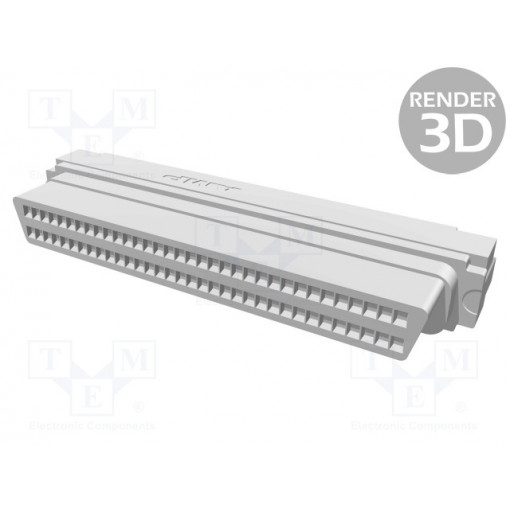 5749699-7; Connector: wire-wire; PIN: 68; for ribbon cable; plug; female; IDC; TE Connectivity