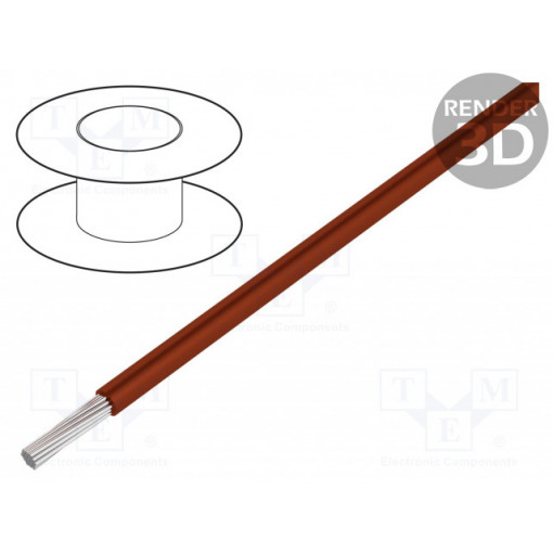 5852 BR001; Wire; HookUp Wire Teflon; stranded; Cu; 28AWG; brown; PTFE; 600V; ALPHA WIRE