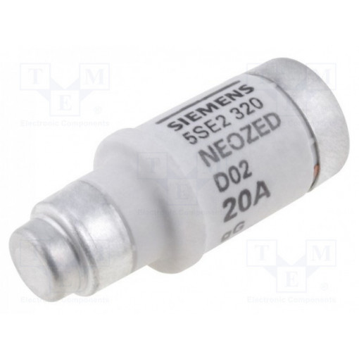 5SE2320; Fuse: fuse; gG; 20A; 400VAC; industrial; D02; NEOZED; SIEMENS