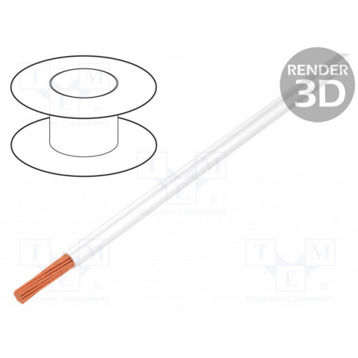 60.7085-29; Wire; FlexiVolt-1V,Flexivolt®; stranded; Cu; 0.5mm2; white; PVC; STÄUBLI