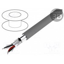 6032C SL005; Wire; Alpha Essential C&C; 2x2x20AWG; PVC; dark grey; 300V; 30,5m; ALPHA WIRE