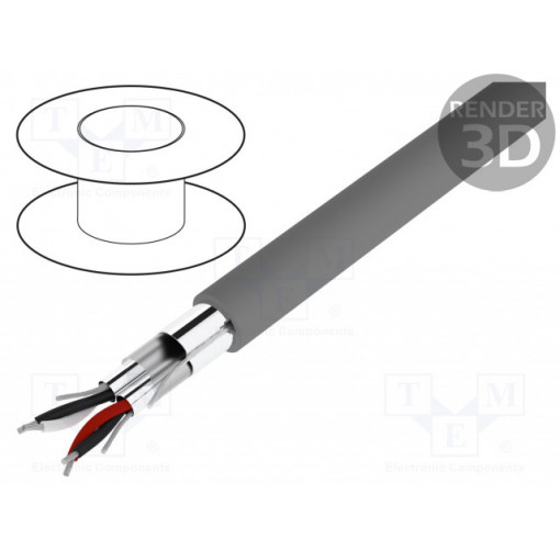 6032C SL005; Wire; Alpha Essential C&C; 2x2x20AWG; PVC; dark grey; 300V; 30,5m; ALPHA WIRE