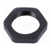 6040050CC; Nut; PG16; polyamide; UL94V-2; black; -40÷125°C; Thread: PG; TECHNO 6040050CC; Nut; PG16; polyamide; UL94V-2; black; -40÷125°C; Thread: PG; TECHNO