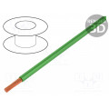 61.7554-25; Wire; Silivolt®-E; stranded; Cu; 1x1mm2; silicone; green; 600V; 100m; STÄUBLI