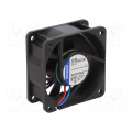 612NGH; Fan: DC; axial; 60x60x25mm; 43m3/h; 38dBA; slide bearing; Len: 0.31m; EBM-PAPST