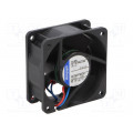 612NHH-118; Fan: DC; axial; 60x60x25mm; 55.5m3/h; 43dBA; ball bearing; 6800rpm; EBM-PAPST