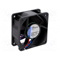 612NHH; Fan: DC; axial; 60x60x25mm; 56m3/h; 43dBA; ball bearing; Len: 0.31m; EBM-PAPST