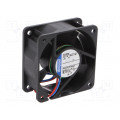 612NMLE; Fan: DC; axial; 60x60x25mm; 25m3/h; 19dBA; ball bearing; 3000rpm; EBM-PAPST