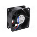 614NGM; Fan: DC; axial; 60x60x25mm; 35m3/h; 28dBA; slide bearing; 4100rpm; EBM-PAPST