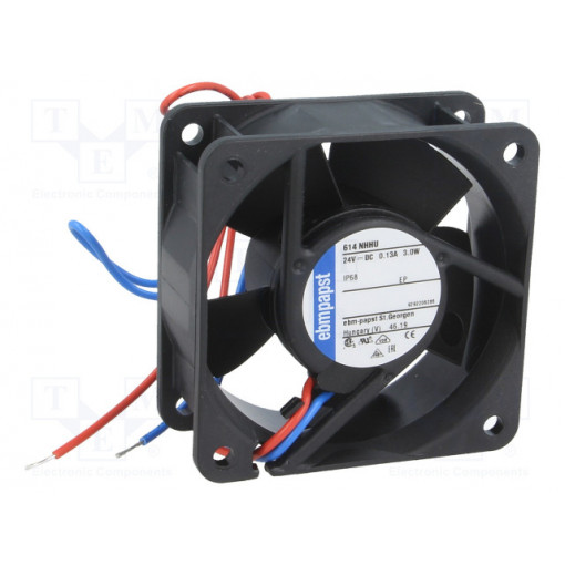 614NHHU-286; Fan: DC; axial; 60x60x25mm; 56m3/h; 41dBA; ball bearing; 6850rpm; EBM-PAPST