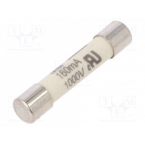 632409; Fuse: fuse; ultra rapid; 160mA; 1kVAC; ceramic,cylindrical; brass; ESKA