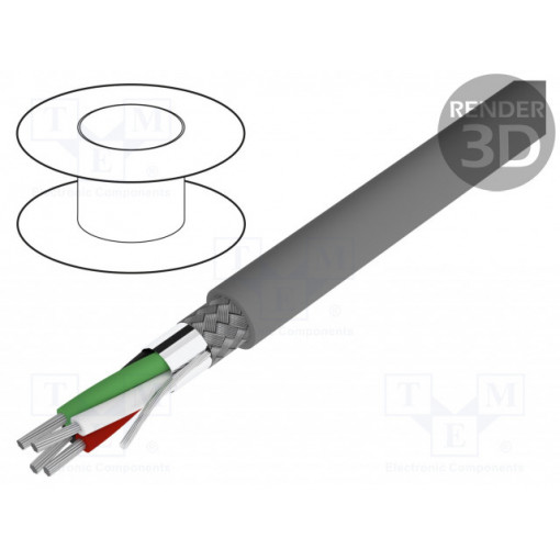 6328 SL005; Wire; Alpha Essential C&C; 4x24AWG; PVC; dark grey; 300V; 30,5m; ALPHA WIRE