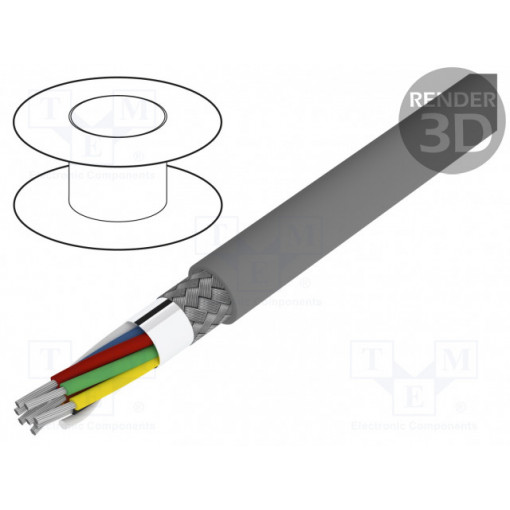 6335 SL005; Wire; Alpha Essential C&C; 15x24AWG; PVC; dark grey; 300V; 30,5m; ALPHA WIRE