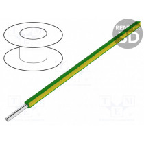 6717S GY001; Wire; EcoWire; solid; Cu; 14AWG; green-yellow; MPPE; 600V; 305m; ALPHA WIRE