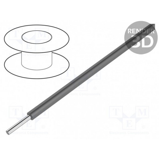 6717S SL005; Wire; EcoWire; solid; Cu; 14AWG; dark grey; MPPE; 600V; 30,5m; ALPHA WIRE