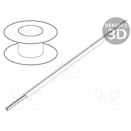 6717S WH001; Wire; EcoWire; solid; Cu; 14AWG; white; MPPE; 600V; 305m; ALPHA WIRE