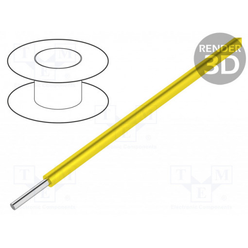 6717S YL001; Wire; EcoWire; solid; Cu; 14AWG; yellow; MPPE; 600V; 305m; ALPHA WIRE
