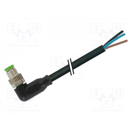 7000-08001-6300500; Connection lead; M8; PIN: 3; straight; 5m; plug; 60VAC; 4A; -20÷85°C; MURR ELEKTRONIK
