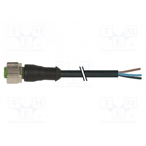 7000-12241-6350500; Connection lead; M12; PIN: 5; straight; 5m; plug; 125VAC; 4A; IP67; MURR ELEKTRONIK
