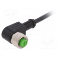 7000-12341-6341500; Connection lead; M12; PIN: 4; angled; 15m; plug; 30VAC; 4A; -20÷80°C; MURR ELEKTRONIK