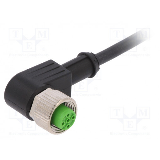 7000-12341-6341500; Connection lead; M12; PIN: 4; angled; 15m; plug; 30VAC; 4A; -20÷80°C; MURR ELEKTRONIK