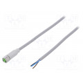 7014-08041-2100300; Connection lead; M8; PIN: 3; straight; 3m; plug; 60VAC; -25÷80°C; MURR ELEKTRONIK
