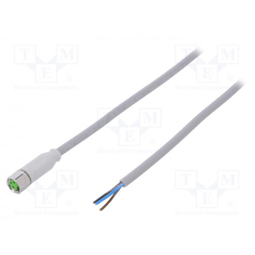 7014-08041-2100300; Connection lead; M8; PIN: 3; straight; 3m; plug; 60VAC; -25÷80°C; MURR ELEKTRONIK