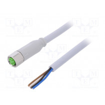 7014-08061-2110500; Connection lead; M8; PIN: 4; straight; 5m; plug; 30VAC; -25÷80°C; MURR ELEKTRONIK