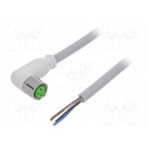 7014-08081-2100500; Connection lead; M8; PIN: 3; angled; 5m; plug; 60VAC; -25÷80°C; 60VDC; MURR ELEKTRONIK