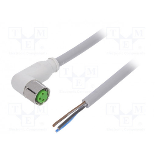 7014-08081-2100500; Connection lead; M8; PIN: 3; angled; 5m; plug; 60VAC; -25÷80°C; 60VDC; MURR ELEKTRONIK