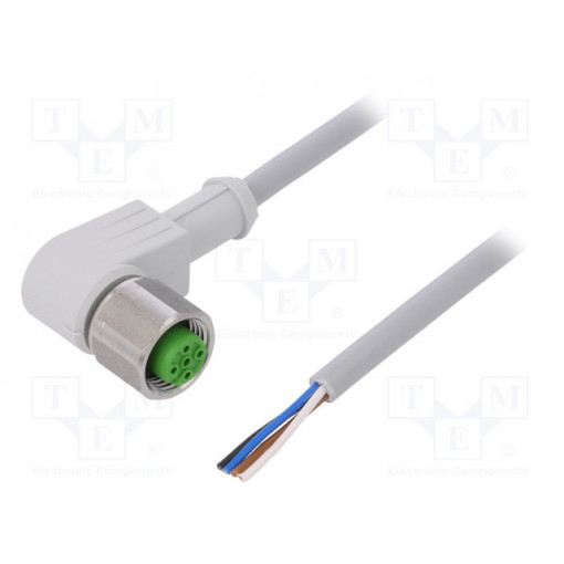 7014-12341-2140500; Connection lead; M12; PIN: 4; angled; 5m; plug; 250VAC; -25÷80°C; MURR ELEKTRONIK