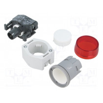 704.000.2; Control lamp; 22mm; 04; -40÷55°C; Ø22.3mm; IP65; Colour: red; EAO