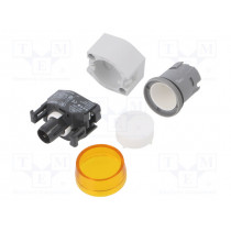 704.000.4; Control lamp; 22mm; 04; -40÷55°C; Ø22.3mm; IP65; Colour: yellow; EAO