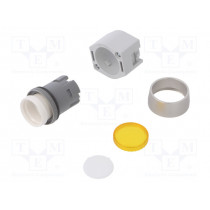 704.012.4; Switch: push-button; Stabl.pos: 1; 22mm; yellow; Illumin: none; IP65; EAO