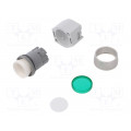 704.012.5; Switch: push-button; Stabl.pos: 1; 22mm; green; Illumin: none; IP65; EAO