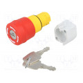 704.066.2; Switch: emergency stop with key; Stabl.pos: 2; 22mm; red; IP65; EAO