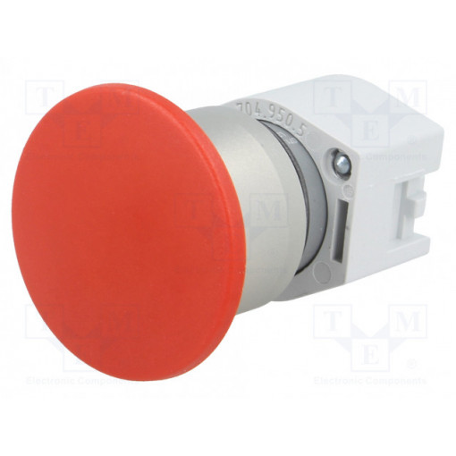 704.071.2; Switch: push-button; Stabl.pos: 1; 22mm; red; Illumin: none; IP65; EAO