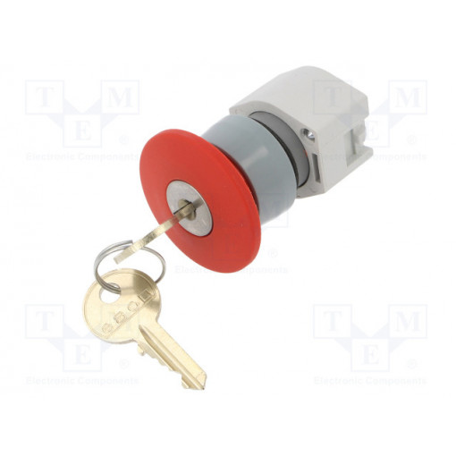 704.076.0; Switch: emergency stop with key; Stabl.pos: 2; 22mm; red; IP65; EAO