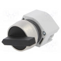 704.101.0; Switch: rotary; Stabl.pos: 2; 22mm; black; Illumin: none; IP65; Pos: 2; EAO