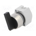 704.103.0; Switch: rotary; Stabl.pos: 1; 22mm; black; Illumin: none; IP65; Pos: 2; EAO