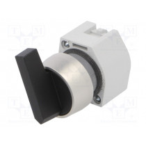 704.103.0; Switch: rotary; Stabl.pos: 1; 22mm; black; Illumin: none; IP65; Pos: 2; EAO