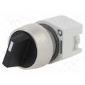 704.411.0; Switch: rotary; Stabl.pos: 2; 22mm; white/black; Illumin: none; IP65; EAO