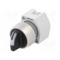 704.413.0; Switch: rotary; Stabl.pos: 1; 22mm; white/black; Illumin: none; IP65; EAO